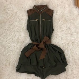 Khaki/Brown Zip Up